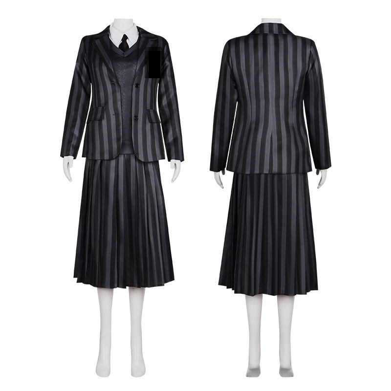 Addams Family Series Complete Cosplay Costume Set for Adults and Kids - Halloweez