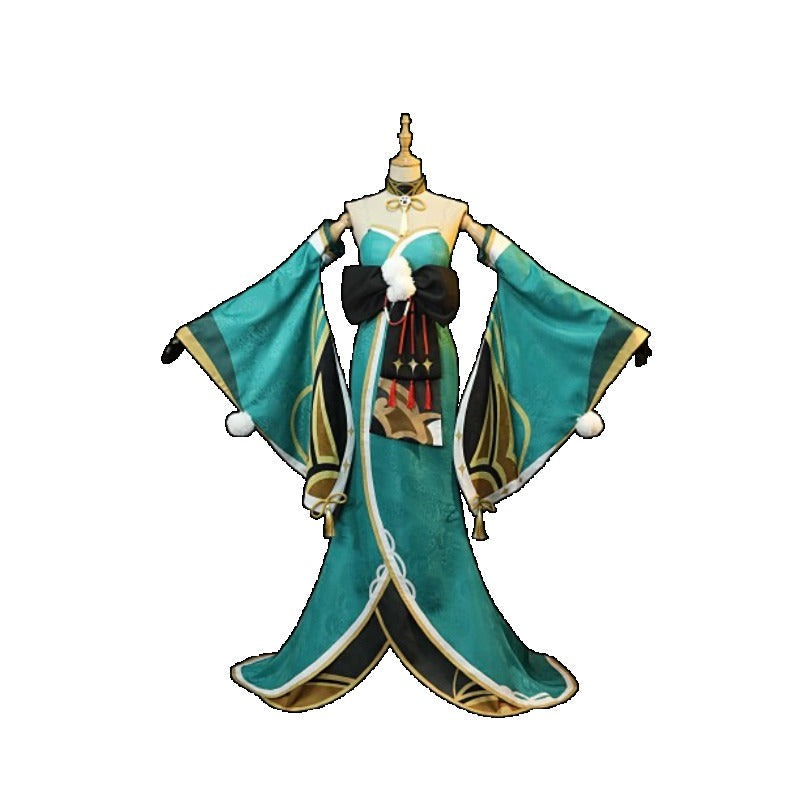 Halloweez Genshin Impact Ms Hina/Gorou Cosplay Costume for Halloween Carnival