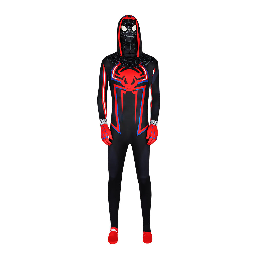 Spider-Man Cosplay Costume Halloween Bodysuit Hood Jumpsuit for Stage Performance and Role Play - Halloweez