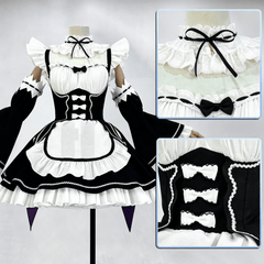 Re:Zero Rem Maid Dress Cosplay Costume Custom For Halloween Comic‑Con