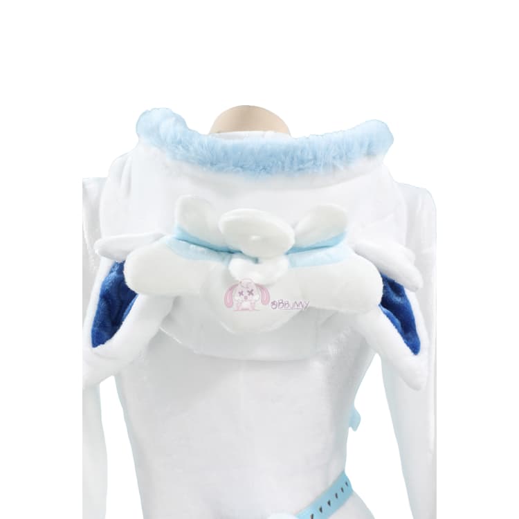 Adorable Alolan Vulpix White Plush Pokémon Cosplay Jumpsuit for Women - Halloweez