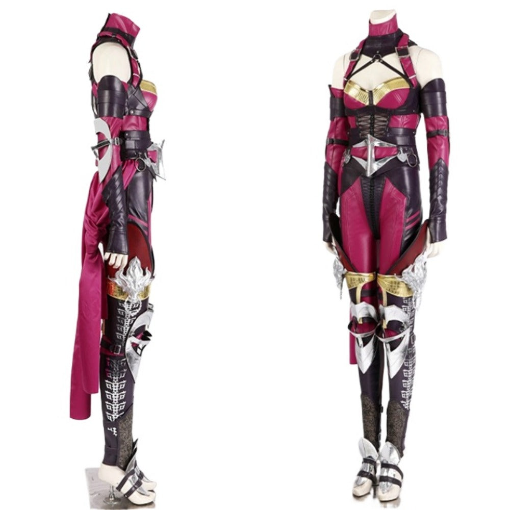 Halloweez Mileena Cosplay Costume - Sexy Mortal Kombat Battle Outfit Full Set