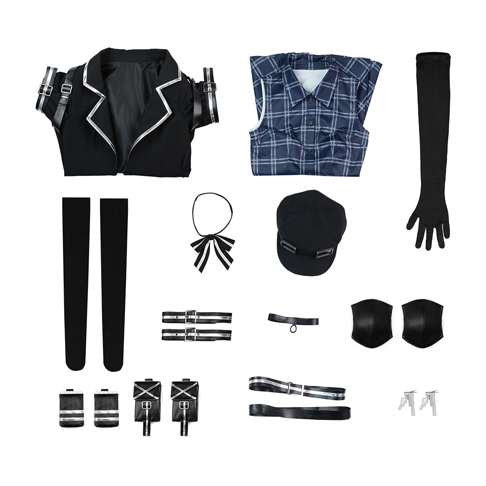 Mahou Shoujo Lyrical Nanoha: Fate Testarossa - Kurobe Nanoha Kasumi Complete Cosplay Costume Set - Halloweez