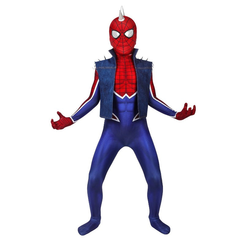 Halloweez Spider-Man Costumes - Kids Spider-Man Punk Suit Cosplay Outfit