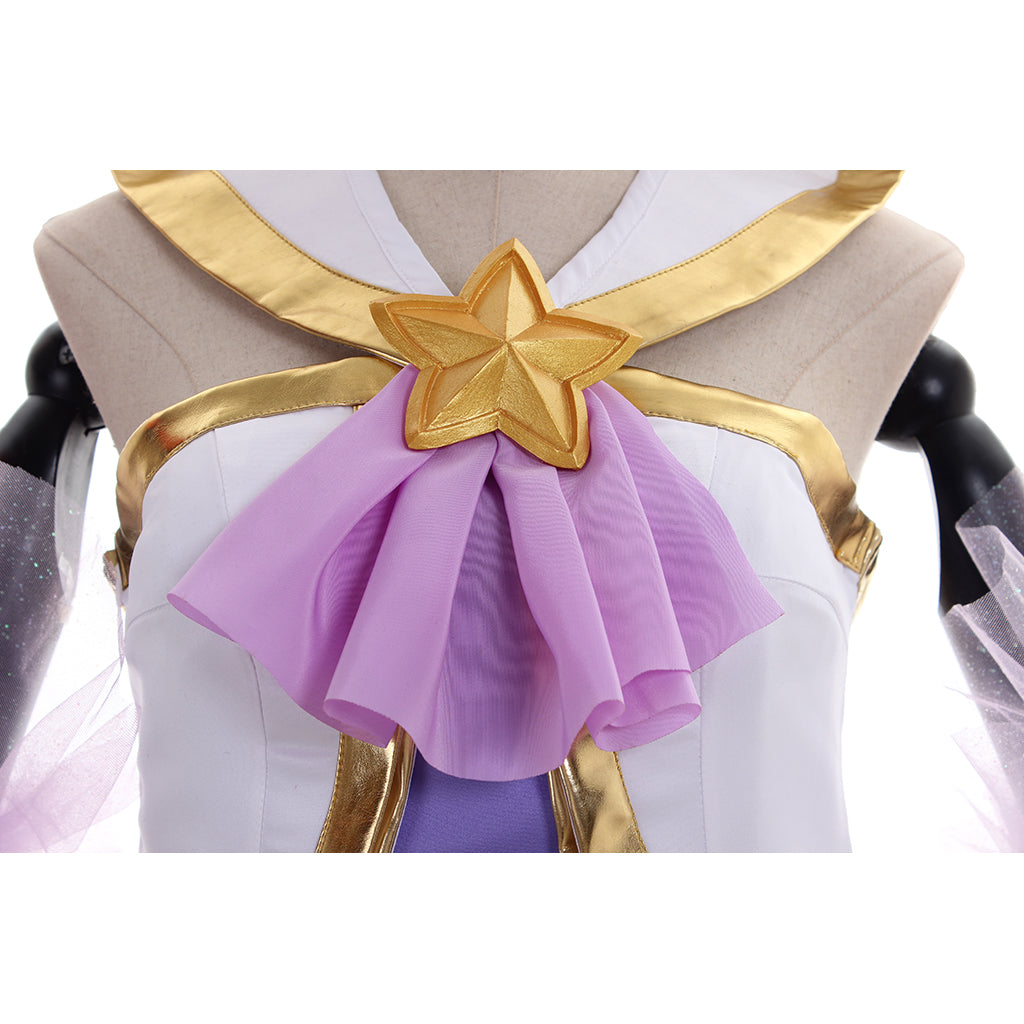 Disfraz de Janna Star Guardian para Halloween | Vestido elegante de uniforme de combate para mujer | Cosplay del juego LOL