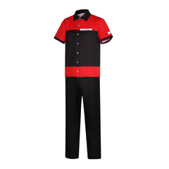 Horror Game Manny's Hamburger Shop Staff Cosplay Costume Brian Employee Uniform Halloween Performance