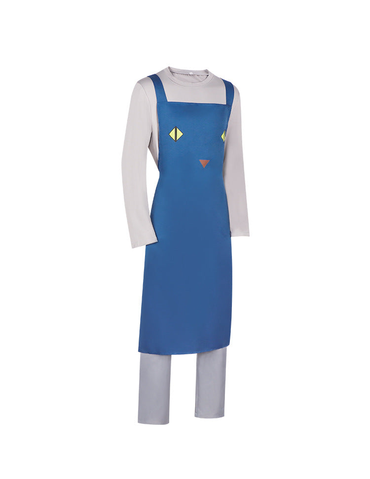 Kunagi Cat Cafe Staff Cosplay Costume - Live Dead Meow Night Anime Cosplay Outfit with Apron for Halloween Party - Halloweez