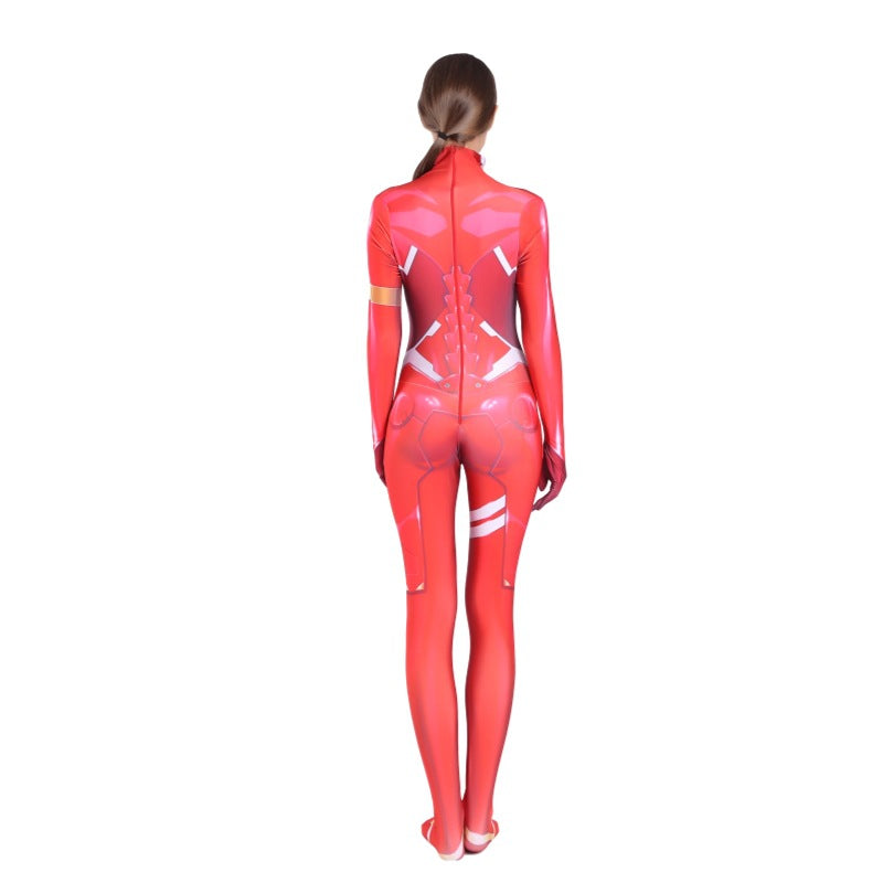 Women's Anime Zero Two 02 DARLING in the FRANXX Cosplay Bodysuit - Premium Quality - Halloweez