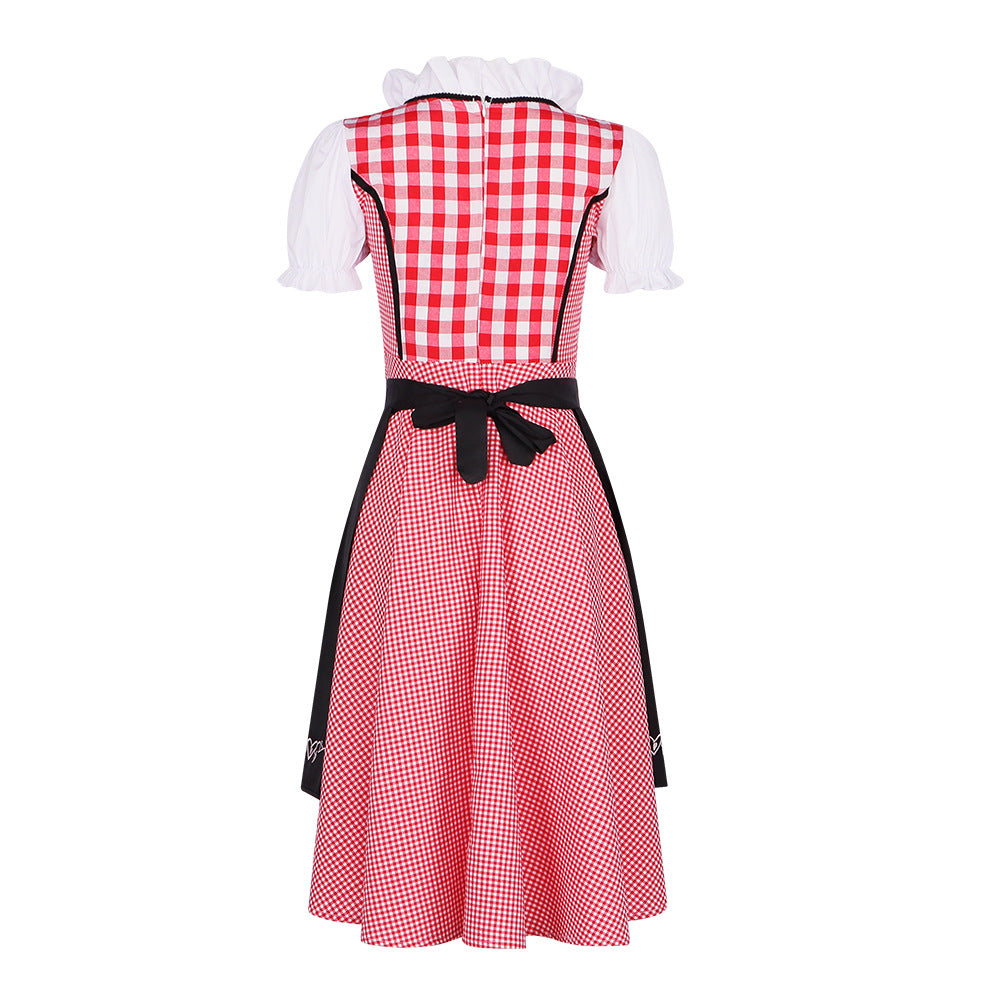 Munich Oktoberfest Maid Outfit Cosplay Costume Bavarian Ethnic Dress Beer Festival Clothing - Halloweez
