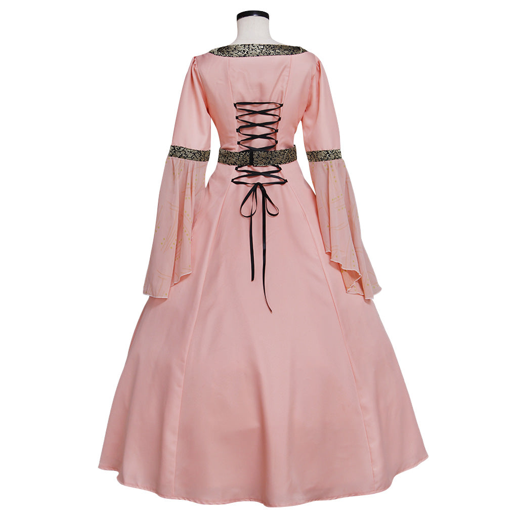 Elegant Pink Renaissance Tudor Wedding Ball Gown Dress Costume by Halloweez