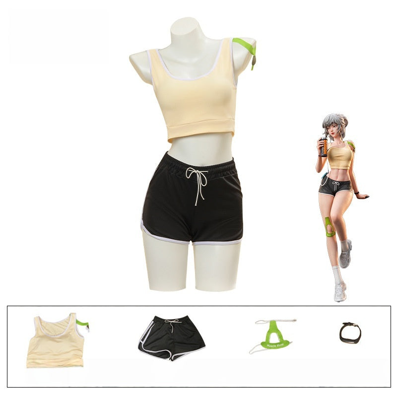 Ling Cage 2 White Moon Boss Sport Casual Wear Anime Cosplay Costume - Halloweez