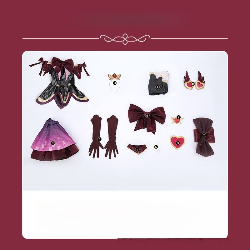 Overwatch Juno Mythic Skin Cosplay Costume - Black Red Magical Girl Dress