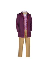 Charlie and the Chocolate Factory Willy Wonka Cosplay Costume for Movie and Stage Performance
