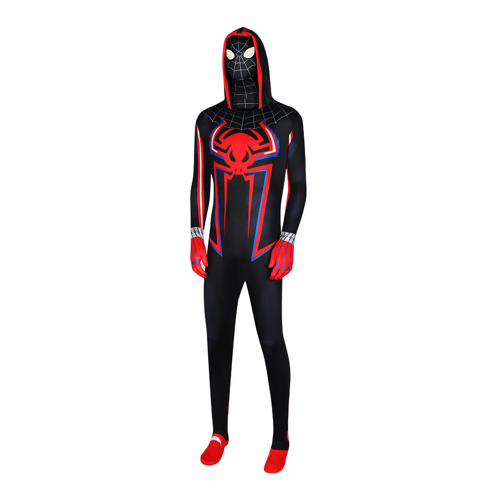 Spider-Man Cosplay Costume Halloween Bodysuit Hood Jumpsuit for Stage Performance and Role Play - Halloweez