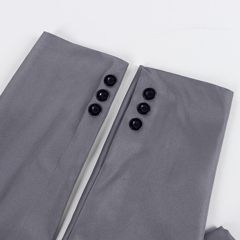 Grey Clown Cosplay Suit: Halloween Joker 2 Deluxe Costume Set - Halloweez