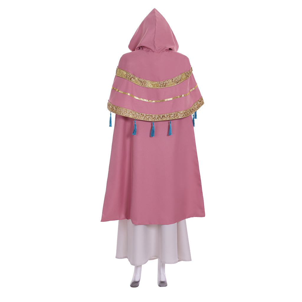 Halloweez Kingdom Hearts III Ava Cosplay Costume Women’s Pink Hooded Dress with Skirt