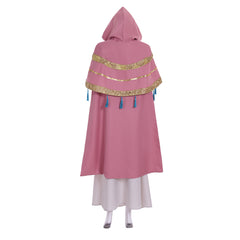 Halloweez Kingdom Hearts III Ava Cosplay Costume Women’s Pink Hooded Dress with Skirt