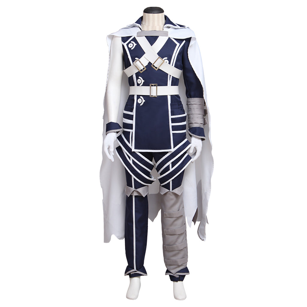 Halloweez Fire Emblem Awakening Chrom Cosplay Costume | Royal Combat Uniform with Cloak