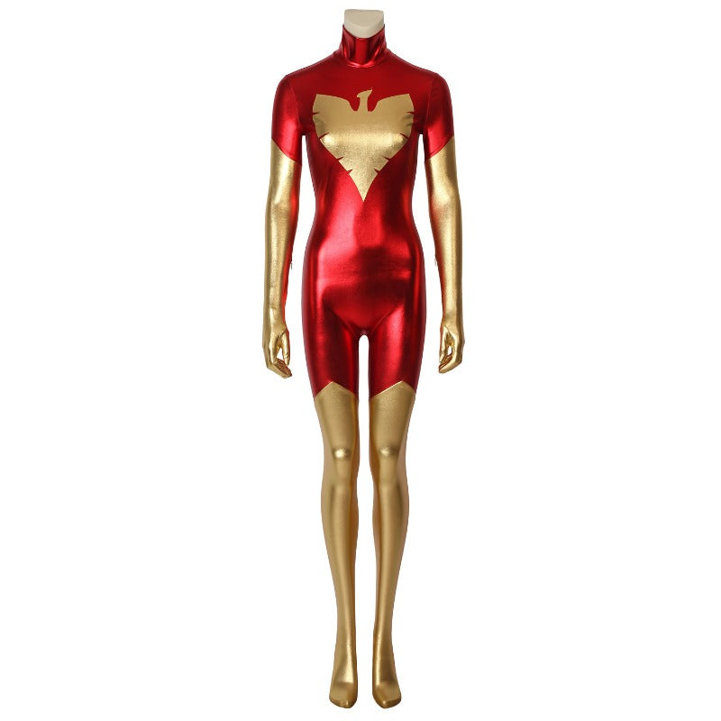 Women Halloweez Jean Grey Superhero Cosplay Bodysuit for Halloween & Comic Con