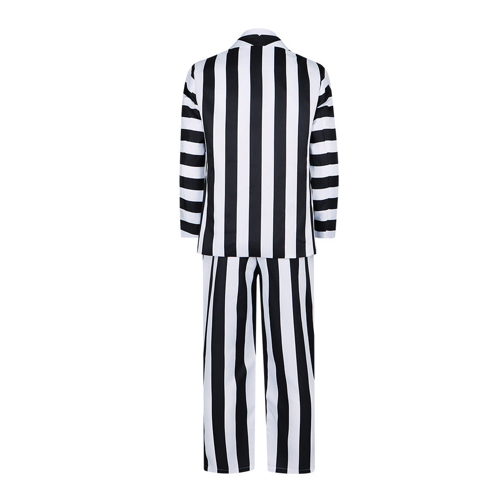 "Beetlejuice The Ghost With The Most Cosplay Costume - Halloween Performance Outfit"