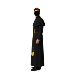Men Priest Pastor Cosplay Costume, Custom Robe for Halloween & Themed Party