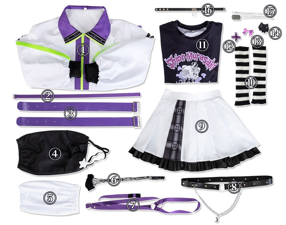 hololive vtuber Shion Murasaki E-sports Style Anime Cosplay Costume for Women - Halloweez