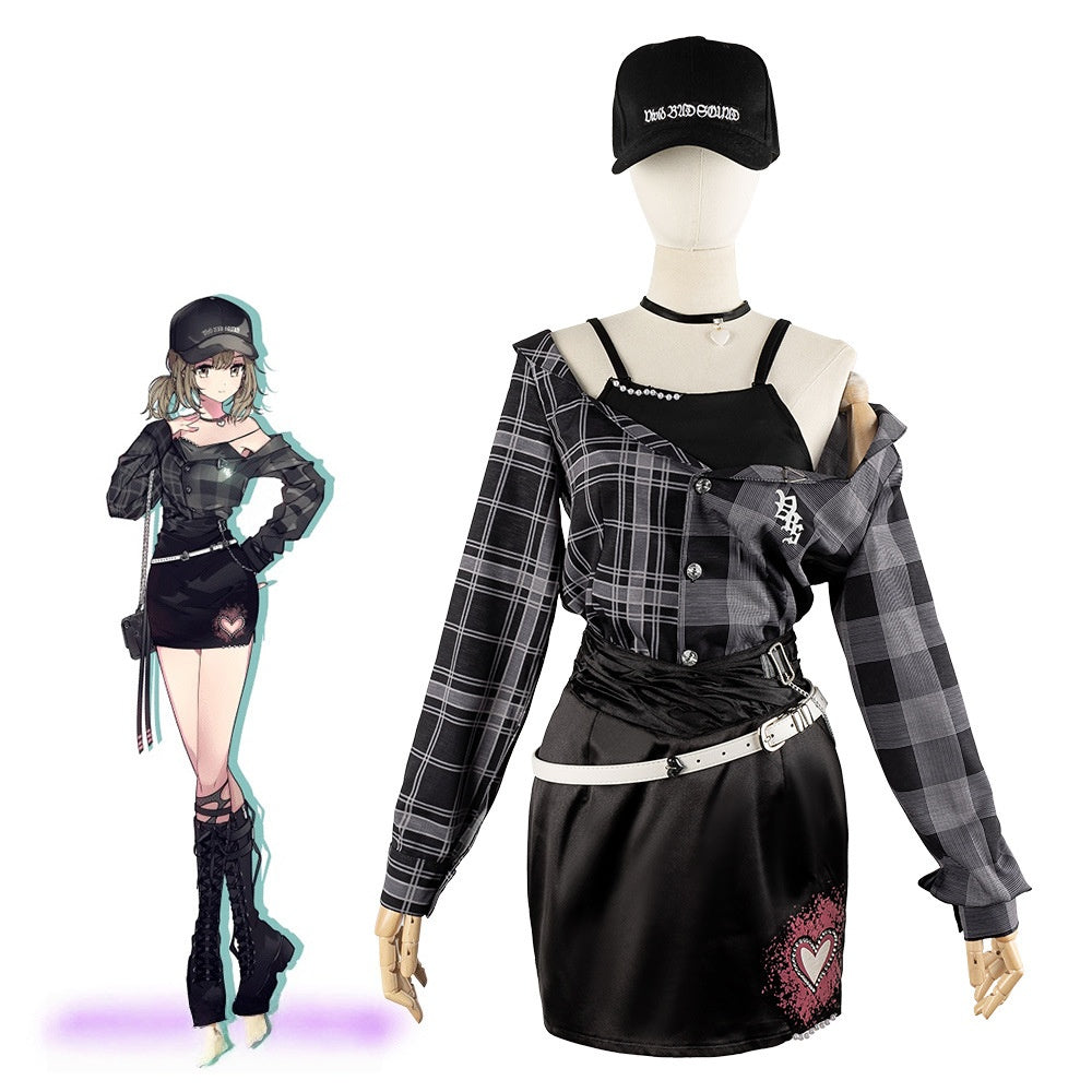 Project Sekai Kohane Azusawa Anime Cosplay Women's Bodycon Short Skirt Set - Halloweez