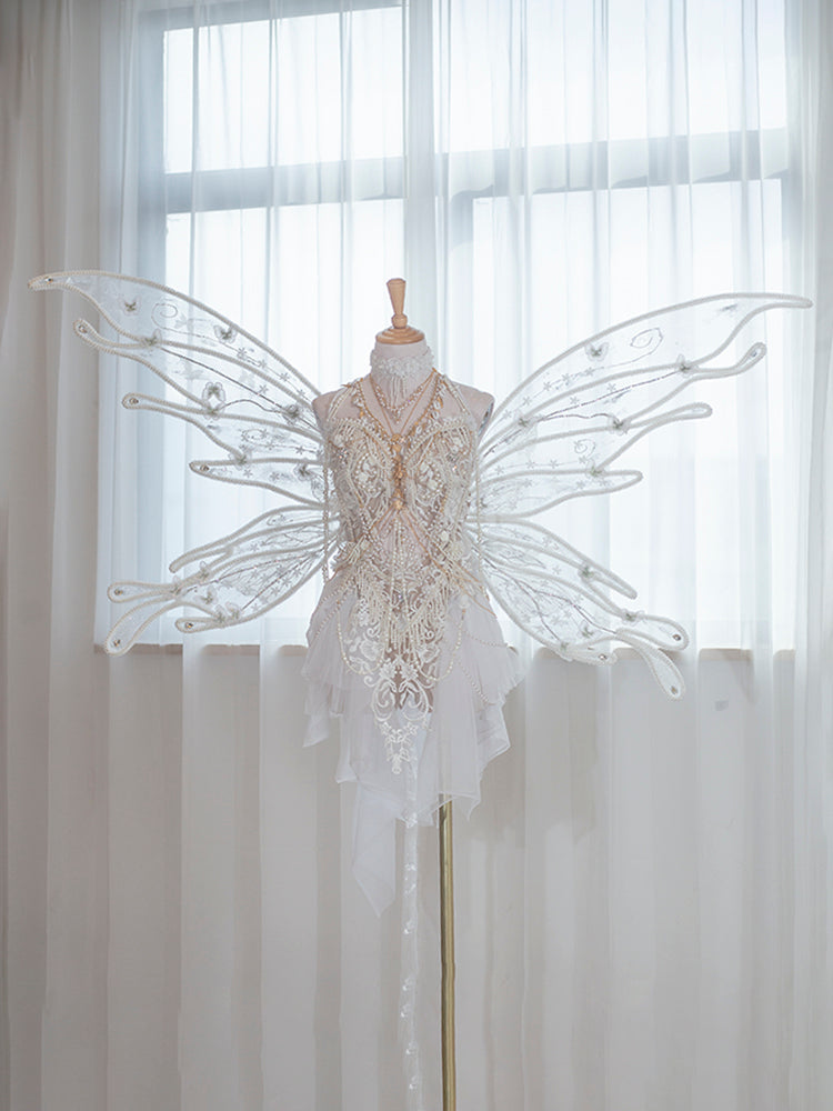Pearl Bodysuit Exotic Style Fairy Angel Dress for EDC and Cosplay - Halloweez