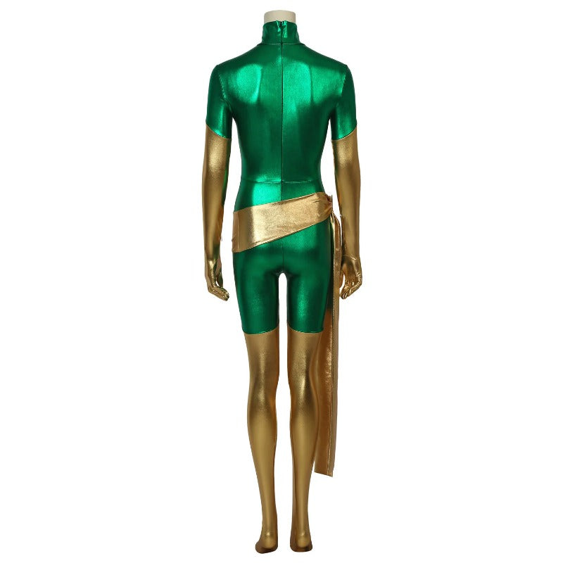 Halloweez Green X-Men Dark Phoenix Jean Grey Cosplay Jumpsuit Costume for Halloween