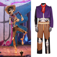 Coco Cosplay Costume Grandpa Hector Skeleton Costume Movie Same Halloween Performance Clothing