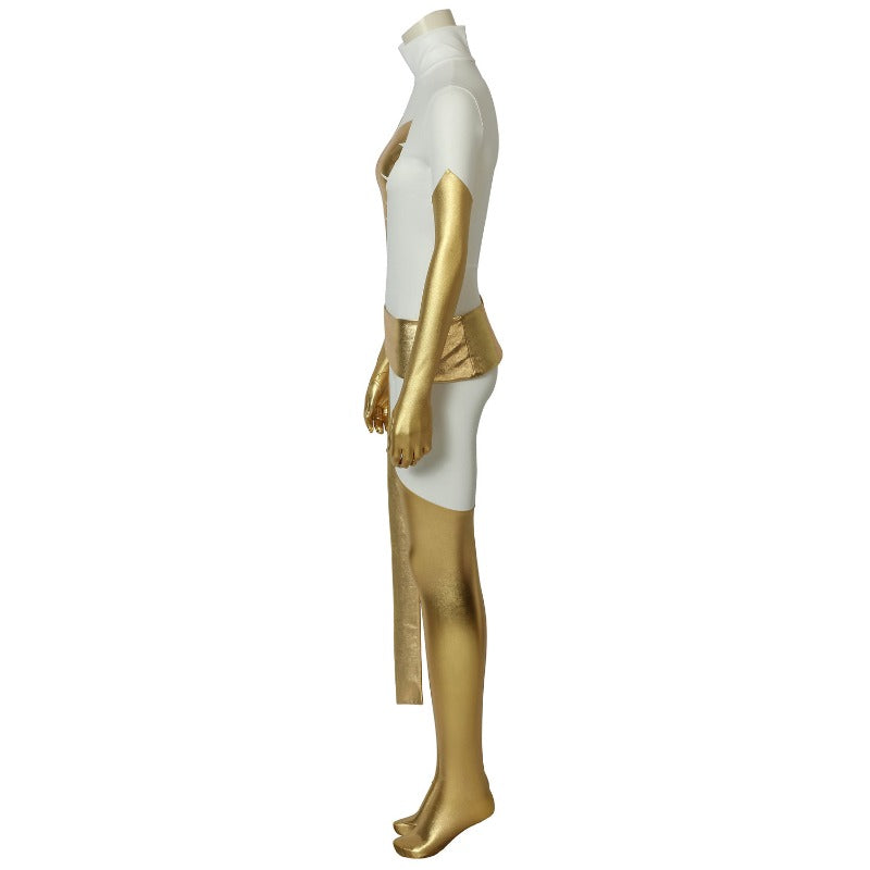 Halloweez X-Men Phoenix Pearl White Spandex Cosplay Costume for Movie Enthusiasts