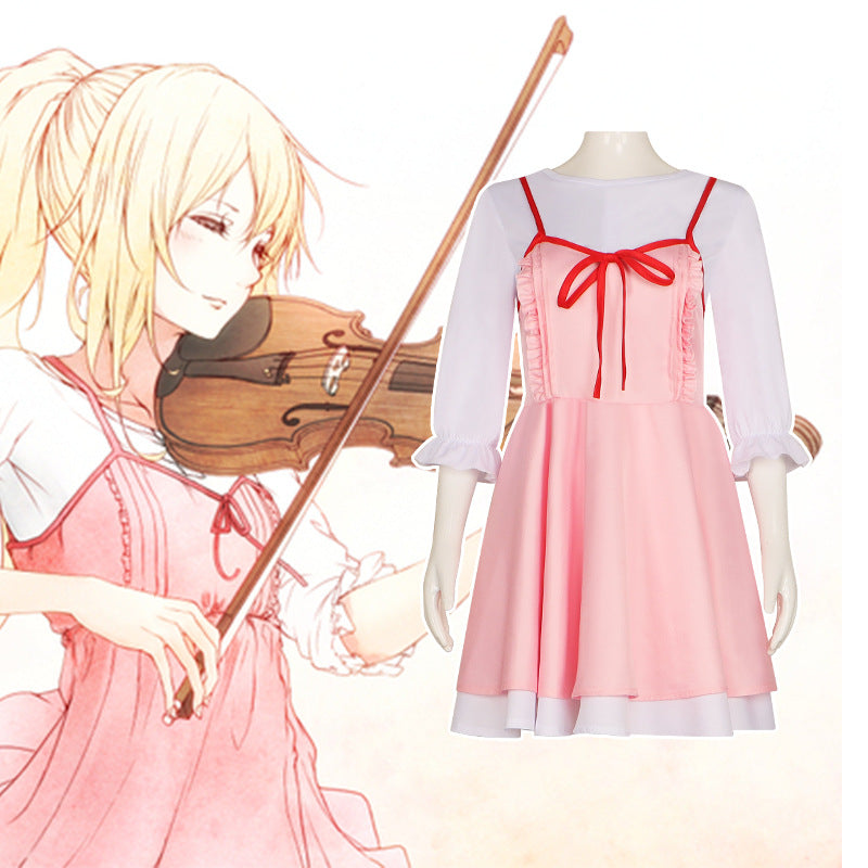 Your Lie in April Kaori Miyazono Cosplay Dress - Anime Costume for Stage Performance or Daily Wear - Halloweez