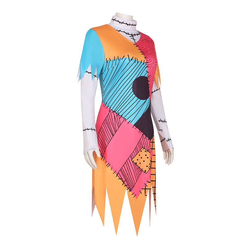 The Nightmare Before Christmas Sally Skellington Cosplay Costume for Halloween and Stage Performance - Halloweez