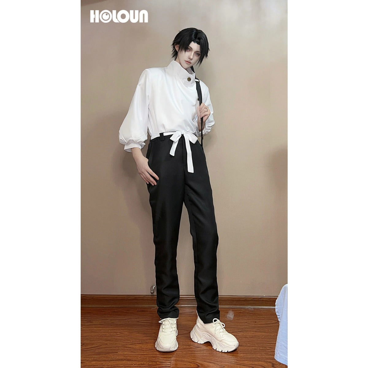 Halloweez Jujutsu Kaisen Yuta Okkotsu Cosplay Costume with Black Pants and Wig