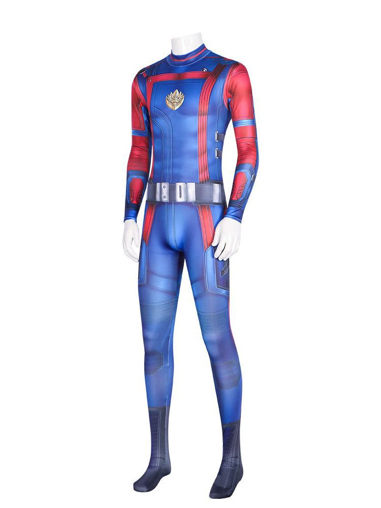 2023 New Marvel Guardians of the Galaxy 3 Cosplay Star Lord Jumpsuit Halloween Performance Costume - Halloweez