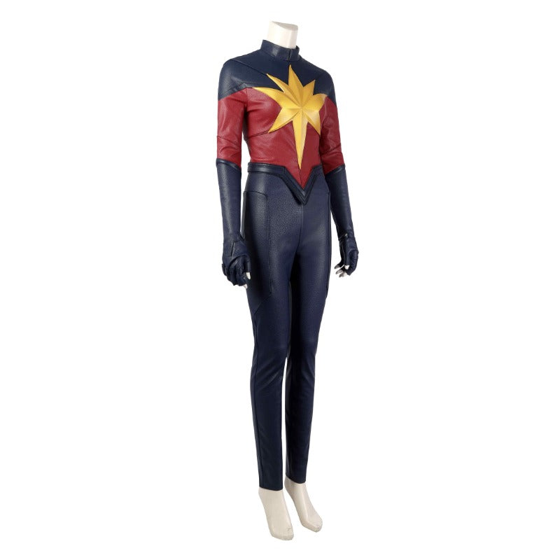 Disfraz de cosplay de cuero de Carol Danvers, Capitán Marvel 2, para Halloween