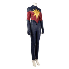 Halloweez Captain Marvel 2 Carol Danvers Leather Cosplay Costume for Halloween