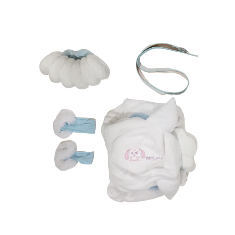 Adorable Alolan Vulpix White Plush Pokémon Cosplay Jumpsuit for Women - Halloweez