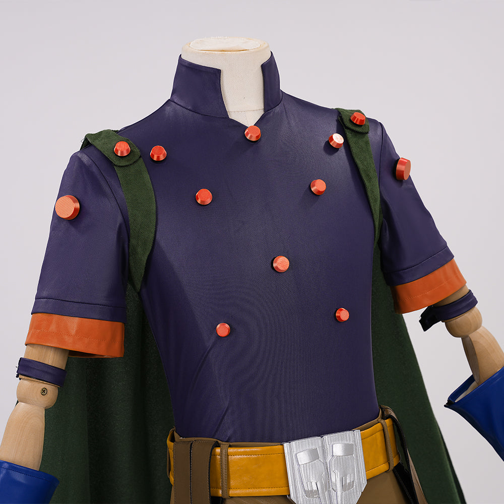 Complete JoJo's Bizarre Adventure Steel Ball Run Gyro Zeppeli Official Cosplay Costume Set - Halloweez