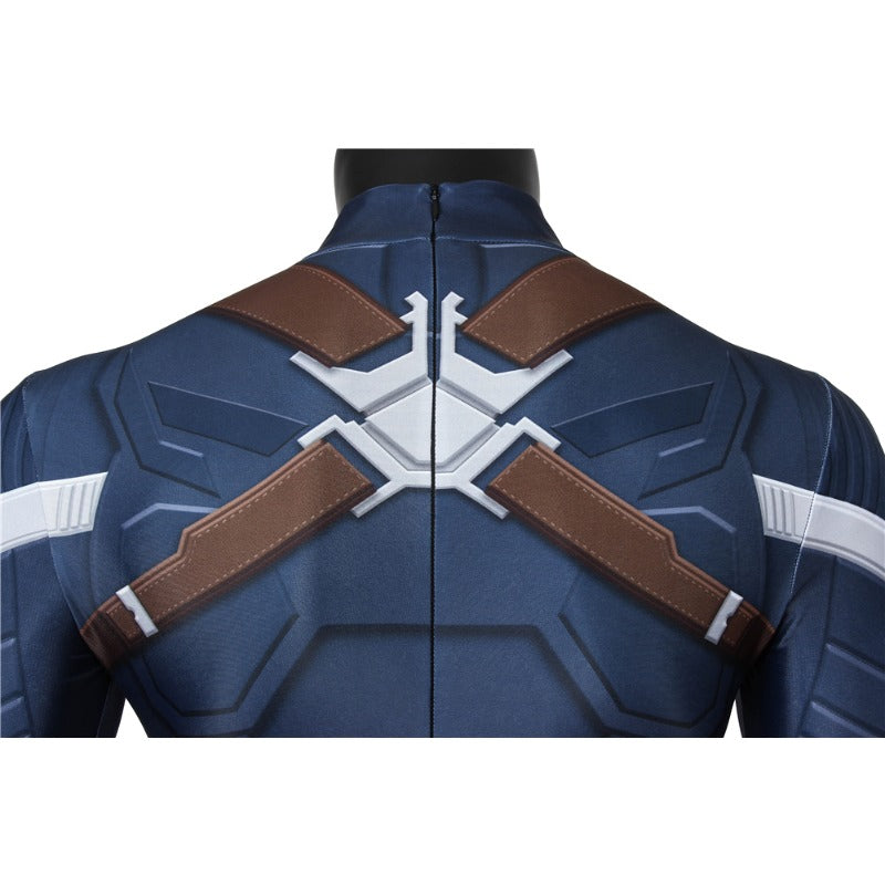 Halloweez Captain America Winter Soldier Digital Printed Cosplay Costume for Enthusiasts & Events