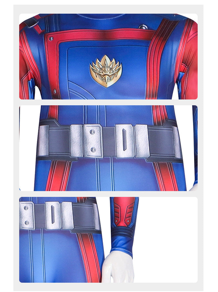 2023 New Marvel Guardians of the Galaxy 3 Cosplay Star Lord Jumpsuit Halloween Performance Costume - Halloweez