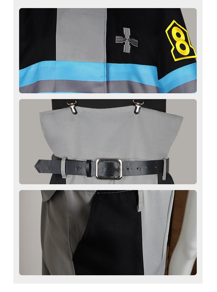 Fire Force Cosplay Firefighter Suit Male Version 8th Company Shinra Kusakabe Anime Costume