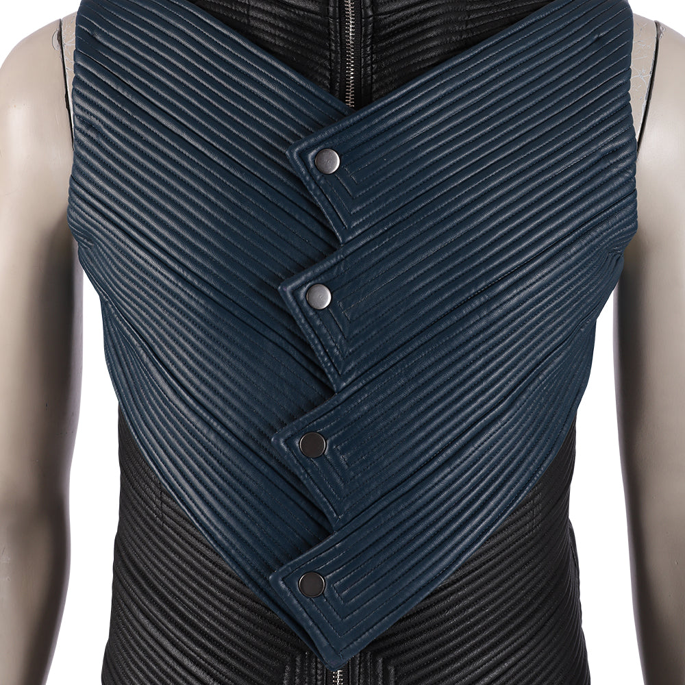 Devil May Cry 5 Vergil Cosplay Trench Coat, Men Full Set Halloween Cosplay Costume for Game Character Outfit - Halloweez