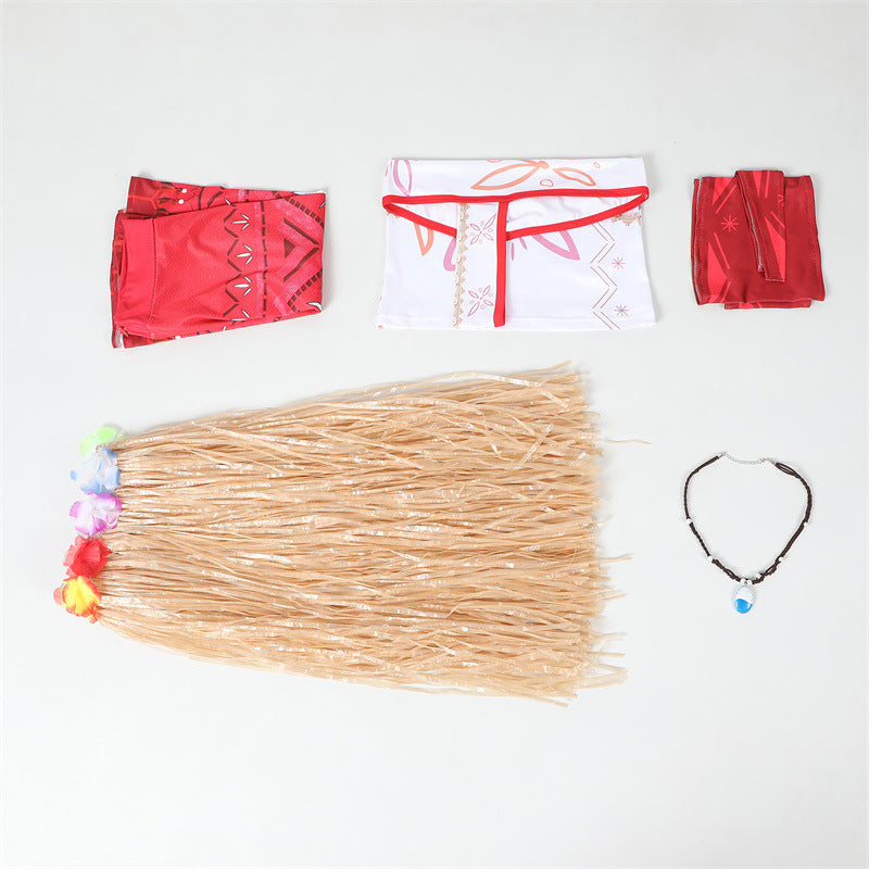 Moana Costume for Adults & Kids, Oceanic Princess Dress Up Set - Halloweez