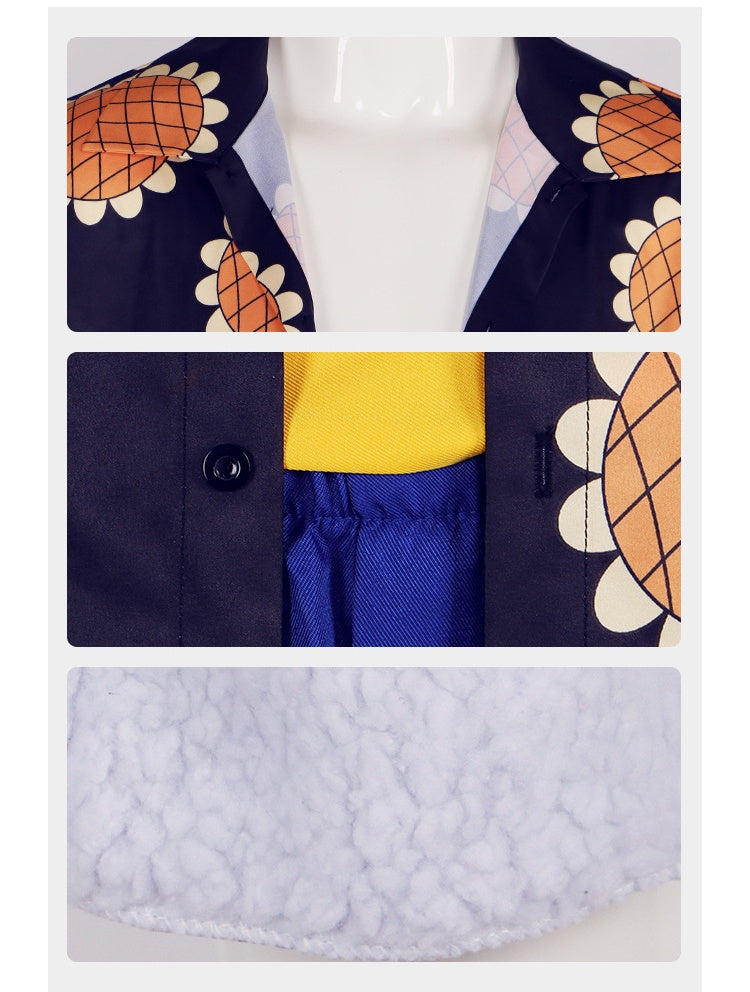 Anime One Piece Luffy Cosplay Costume Sunflower Shirt Halloween Outfit - Halloweez