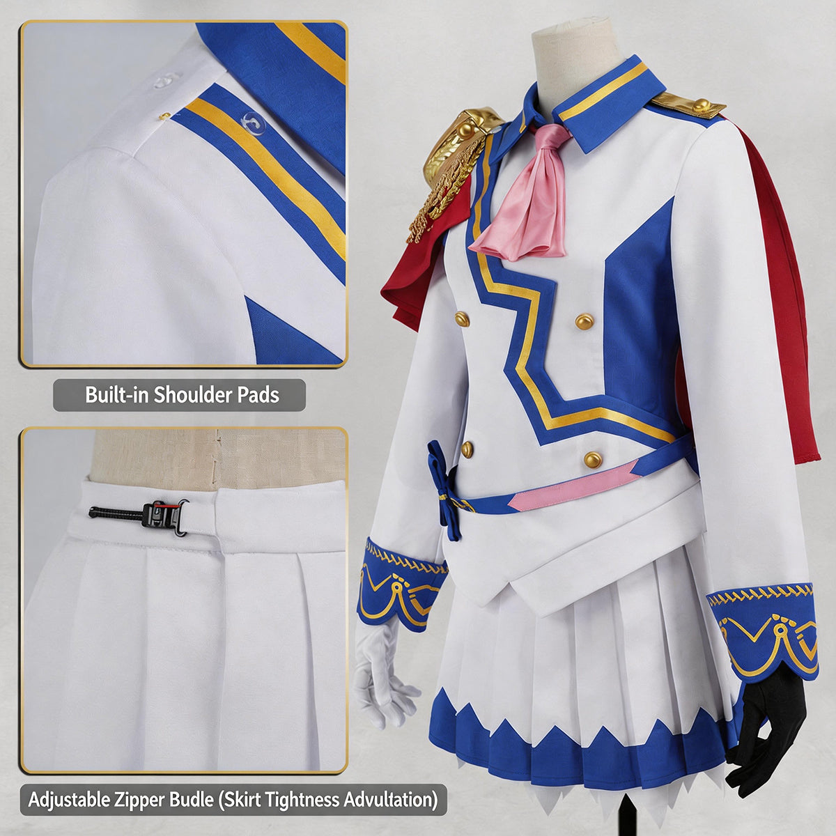 Uma musume: Pretty Derby Tokai Teio Full Competition Cosplay Costume Outfit Set - Halloweez