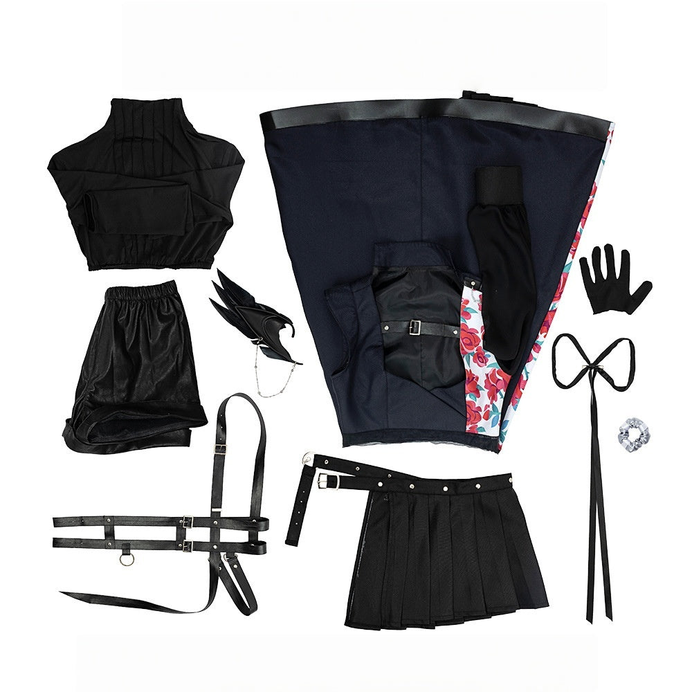 Hoshimachi Suisei Concert Stage Dress - Black拼接Cosplay Costume for Music Performance - Halloweez