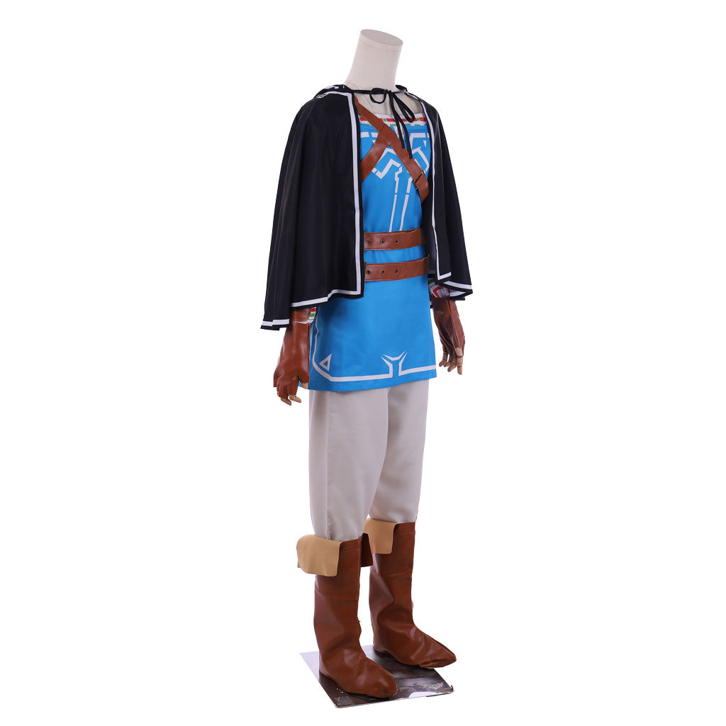 Costume de cosplay Link de Zelda : Breath of the Wild pour Halloween - Ensemble complet de tenues de héros haut de gamme