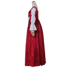 Elegant Halloweez Vintage Medieval Cosplay Costume - Gothic Witch Vampire Dress for Women