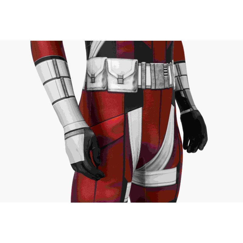 Halloweez Deluxe Red Guardian Cosplay Suit with Mask for Halloween